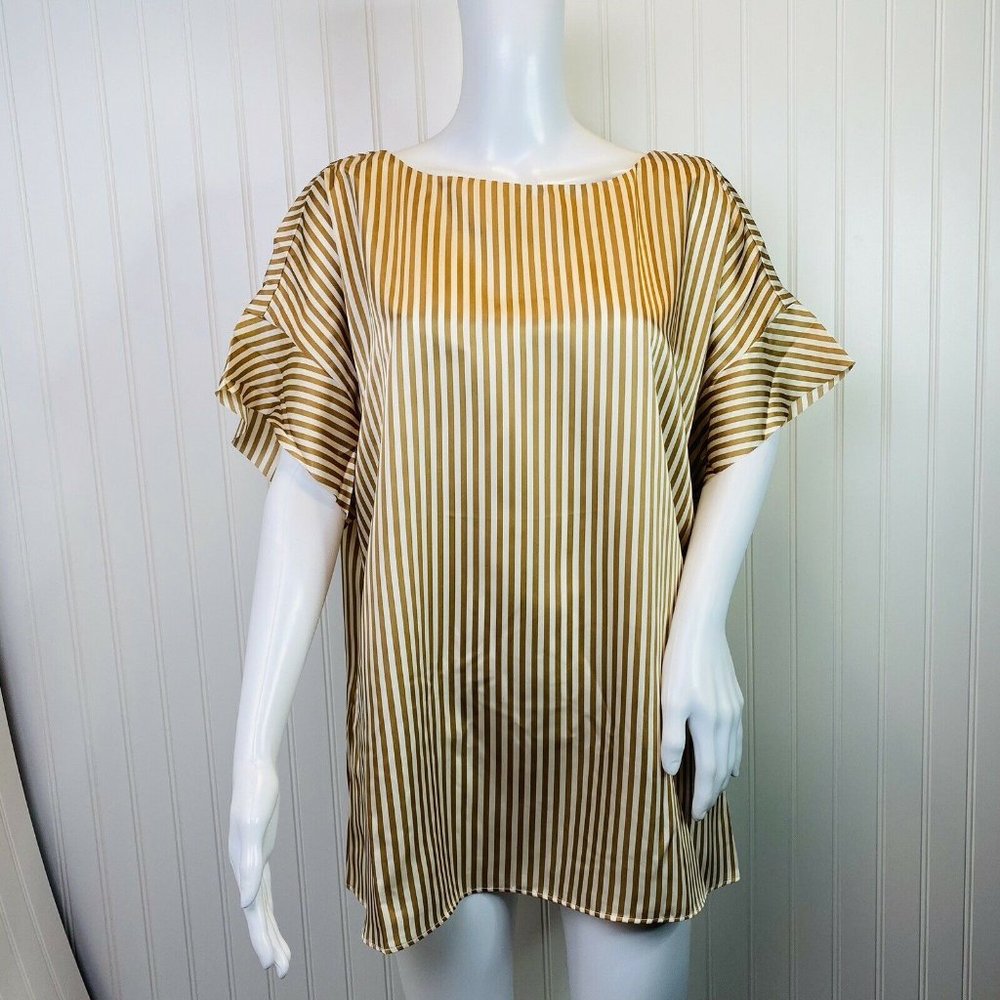 Banana Republic Size XL Womens Top NEW Brown Ivory